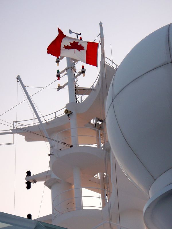 The ship's superstructure